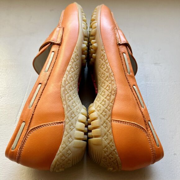 Walter Genuin Orange Leather Penny Loafer Golf Shoes Women EU 36.5 US 6 - 6.5 - Picture 5 of 16